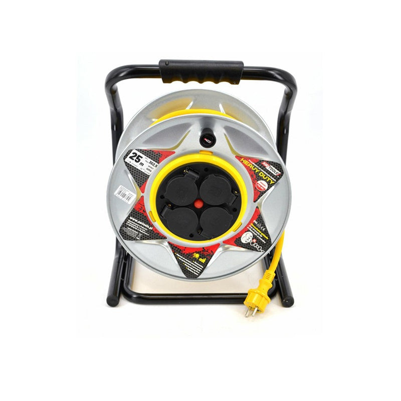 Metalen stroomhaspel HD 30m GEEL 16A/ 3680W/ IP44