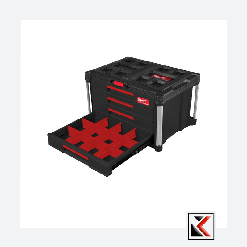 Milwaukee PACKOUT™ Gereedschapskoffer met 4 lades - 4932493189