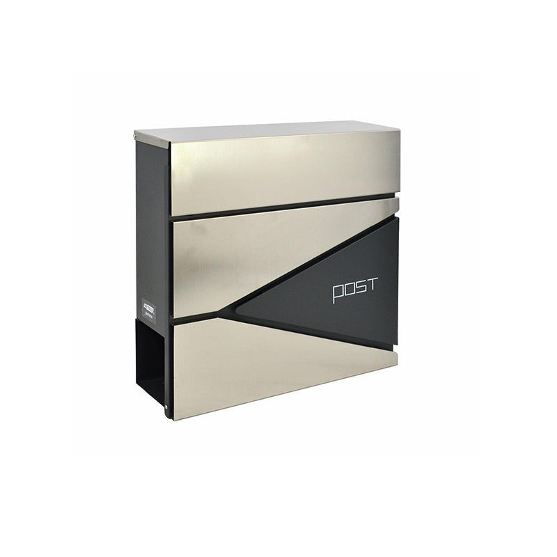 Moderne metalen brievenbus voor aan de muur 55 / 370x370x105mm