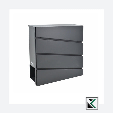 Moderne metalen brievenbus voor wandmontage 41 / 370x370x105mm