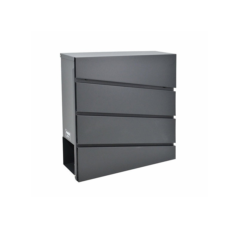 Moderne metalen brievenbus voor wandmontage 41 / 370x370x105mm