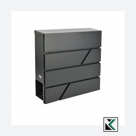 Moderne metalen brievenbus voor wandmontage 43 / 370x370x105mm