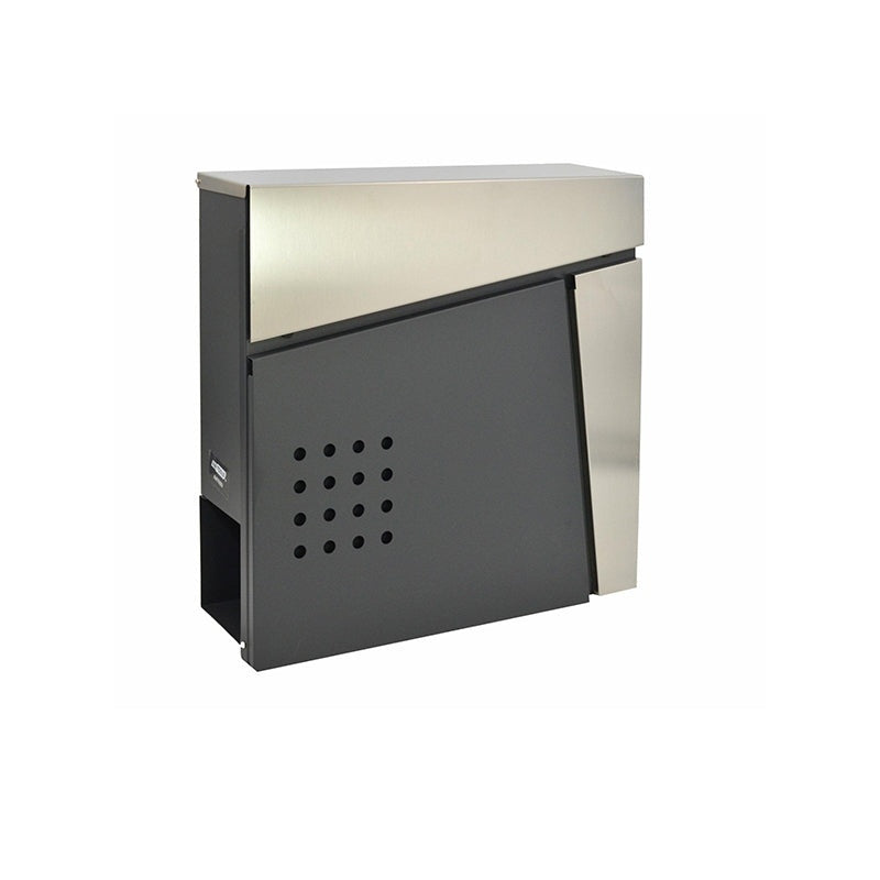 Moderne metalen brievenbus voor wandmontage 51 / 370x370x105mm