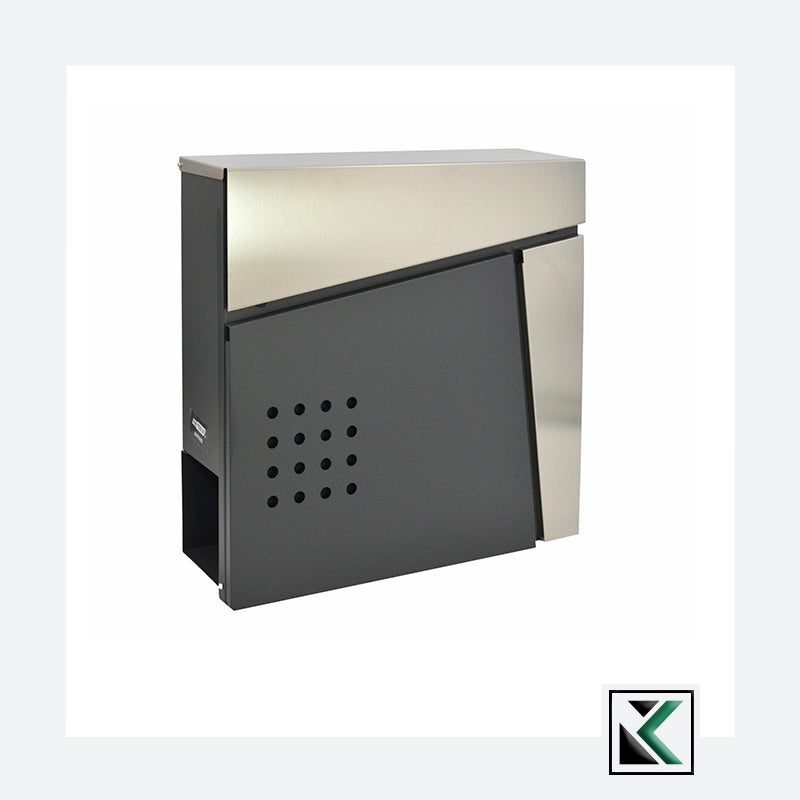 Moderne metalen brievenbus voor wandmontage 51 / 370x370x105mm