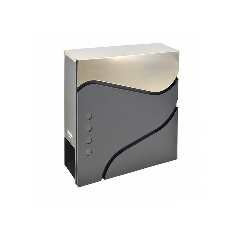 Moderne metalen brievenbus voor wandmontage 53 / 370x370x105mm