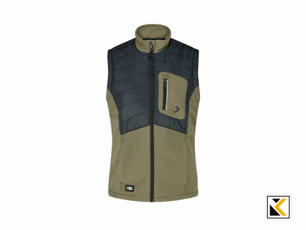 Oak body warmer w KHAKI BLACK