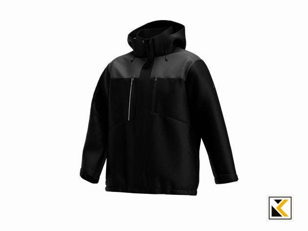 Oak winter jacket m BLACK DARK GREY