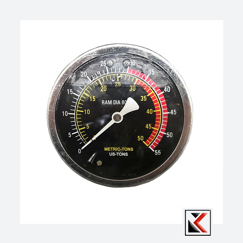Hydraulische pers met manometer 30 tons met pedaal en afdekking