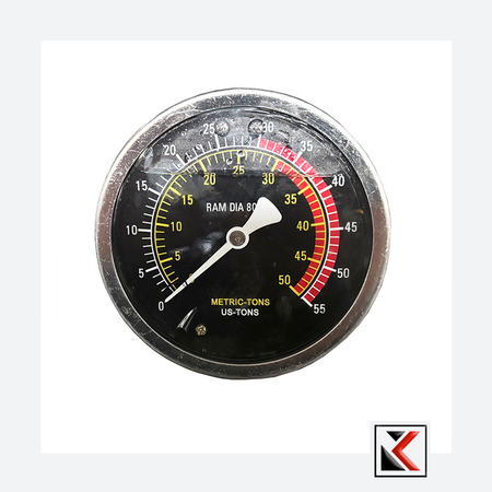 Hydraulische pers met manometer 30 tons met pedaal en afdekking