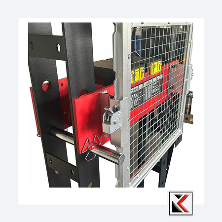 Hydraulische pers met manometer 30 tons met pedaal en afdekking