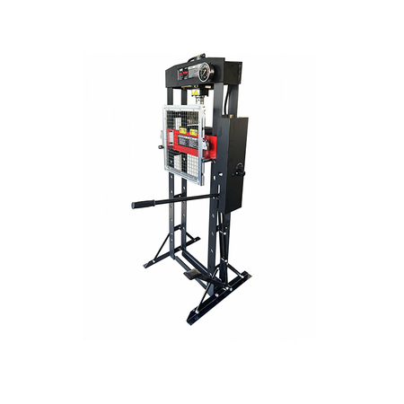 Hydraulische pers met manometer 30 tons met pedaal en afdekking