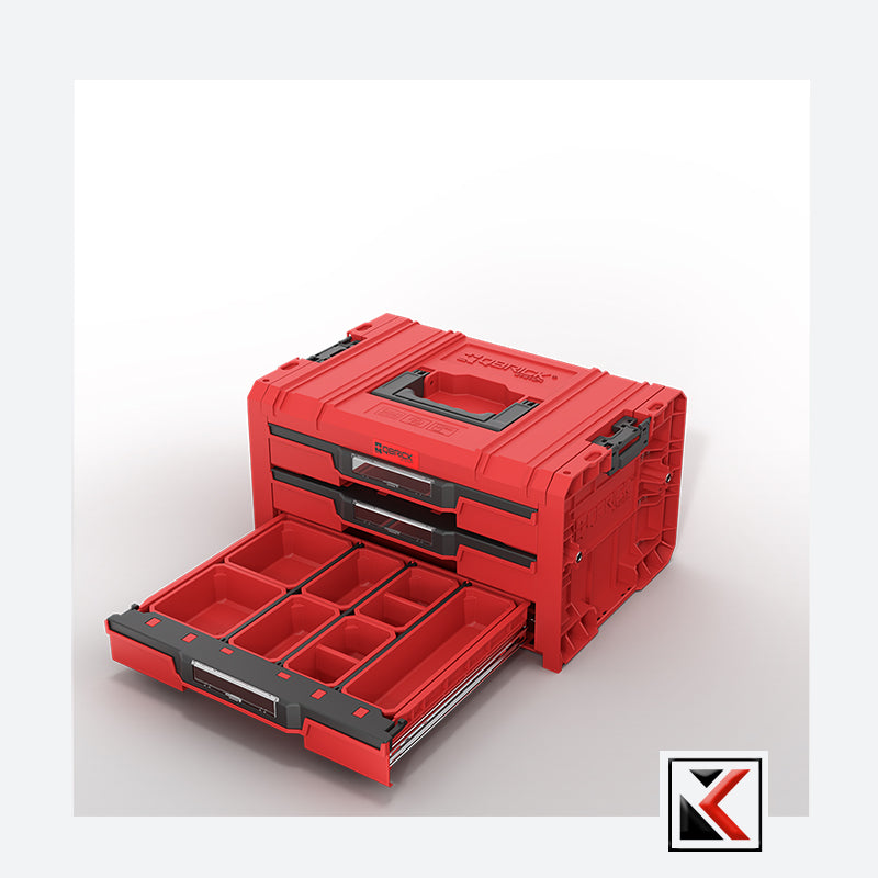Qbrick System PRO Drawer Workshop Set 4 Red