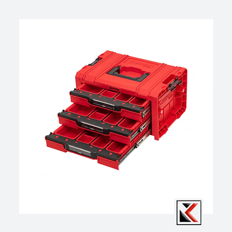 QBRICK System PRO Drawer Workshop Set 3 Red
