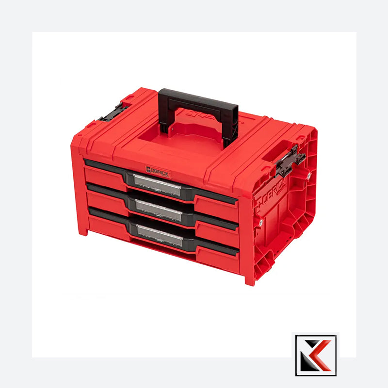 QBRICK System PRO Drawer Workshop Set 3 Red