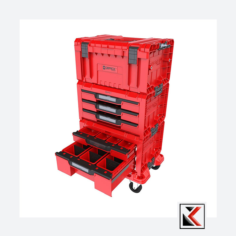 Qbrick System PRO Drawer Workshop Set 4 Red