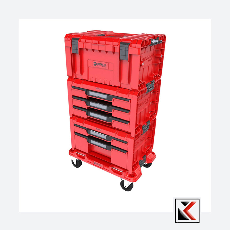 Qbrick System PRO Drawer Workshop Set 4 Red