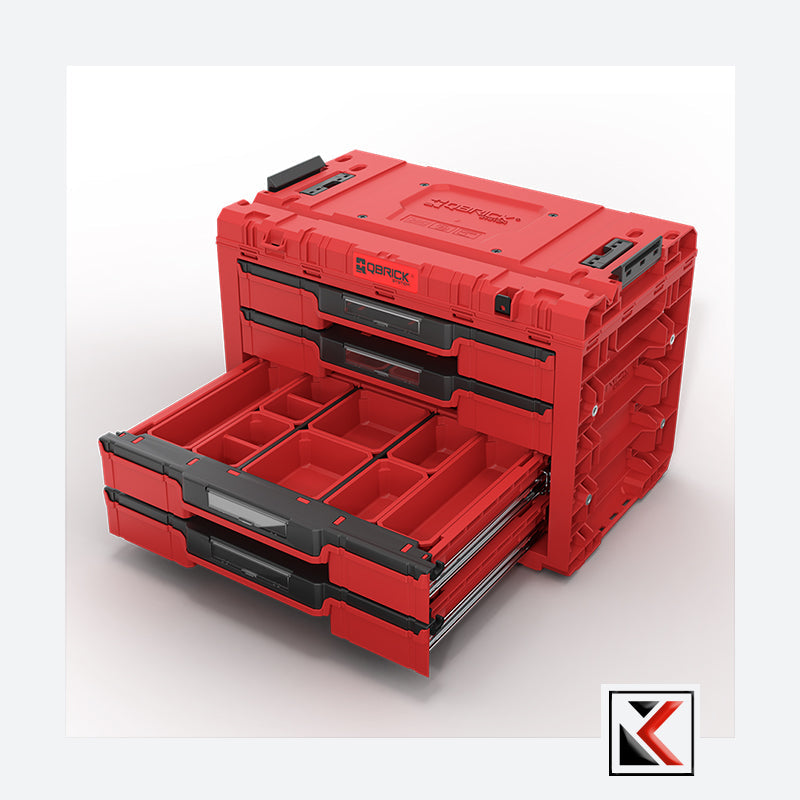 Qbrick System PRIME Drawer 4 Toolbox Expert Red Ultra HD