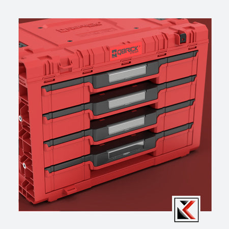 Qbrick System PRIME Drawer 4 Toolbox Expert Red Ultra HD