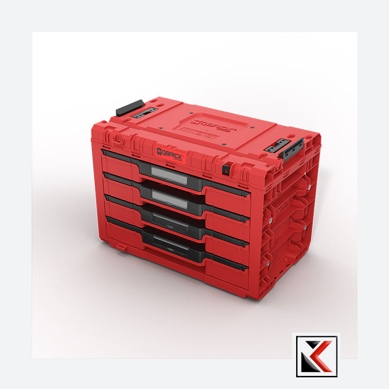 Qbrick System PRIME Drawer 4 Toolbox Expert Red Ultra HD