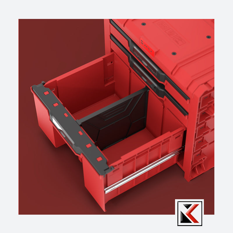 Qbrick System PRO Cart 2.0 Plus Drawer 3 Red Ultra HD