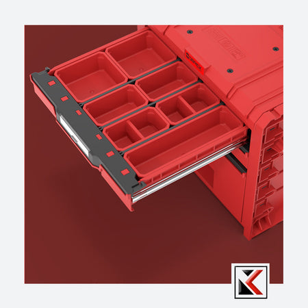 Qbrick System PRO Cart 2.0 Plus Drawer 3 Red Ultra HD