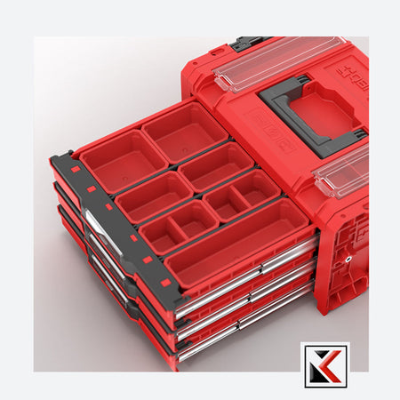 Qbrick System PRO Drawer 3 Toolbox 2.0 Profi Expert Red Ultra