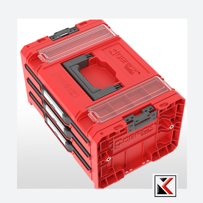 Qbrick System PRO Drawer 3 Toolbox 2.0 Profi Expert Red Ultra