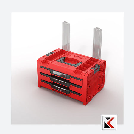 Qbrick System PRO Drawer 3 Toolbox 2.0 Profi Expert Red Ultra