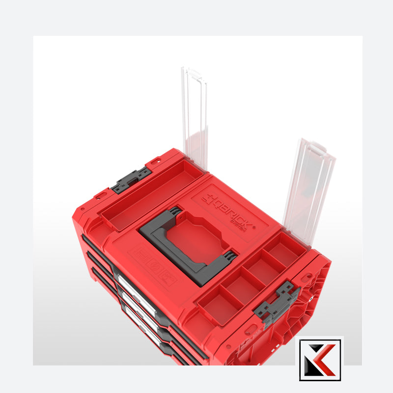 Qbrick System PRO Drawer 3 Toolbox 2.0 Profi Expert Red Ultra