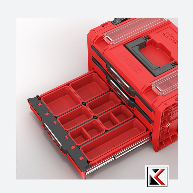 Qbrick System PRO Drawer 3 Toolbox 2.0 Profi Expert Red Ultra
