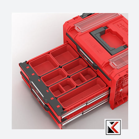 Qbrick System PRO Drawer 3 Toolbox 2.0 Profi Expert Red Ultra