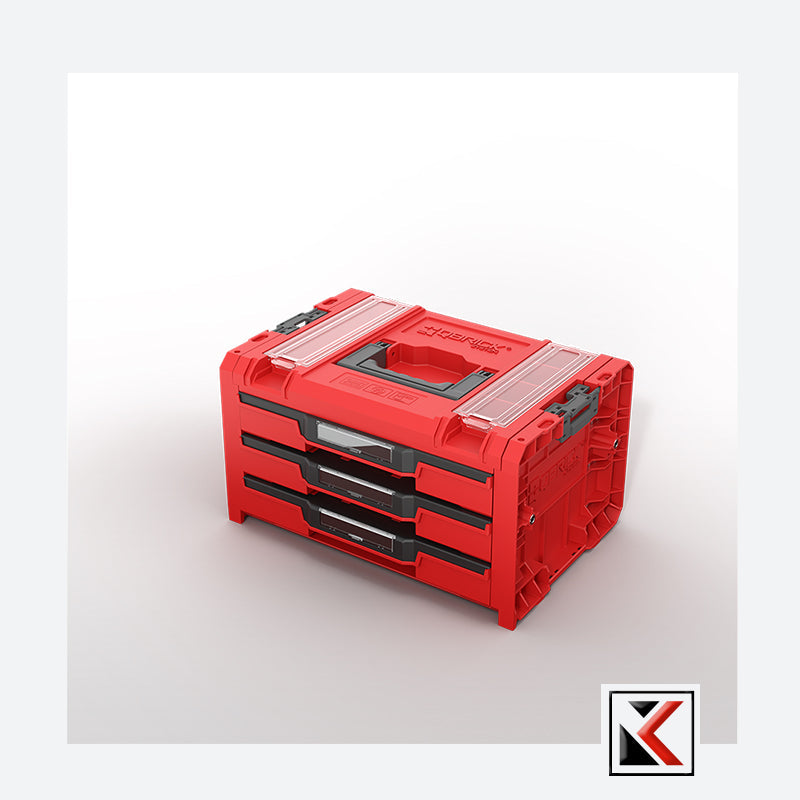 Qbrick System PRO Drawer 3 Toolbox 2.0 Profi Expert Red Ultra