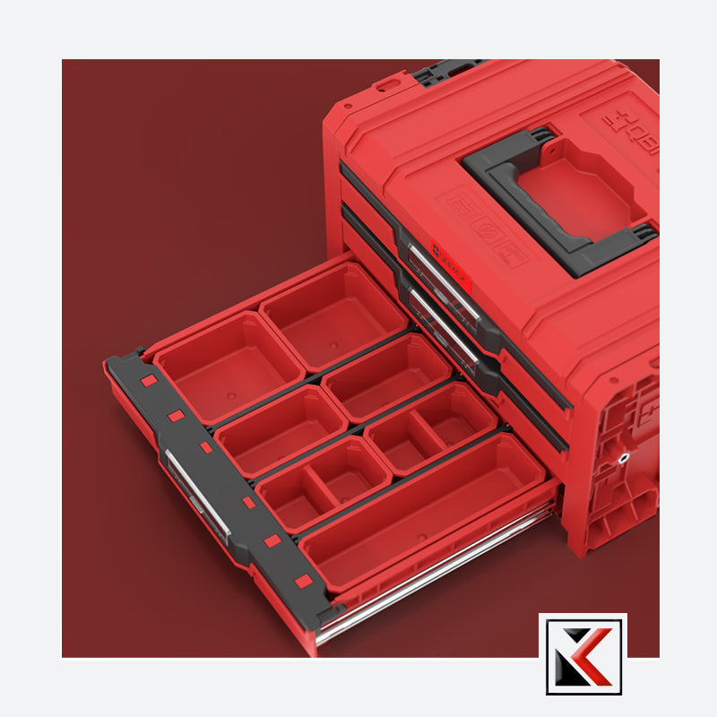 Qbrick System PRO Drawer 3 Toolbox Expert Red Ultra HD
