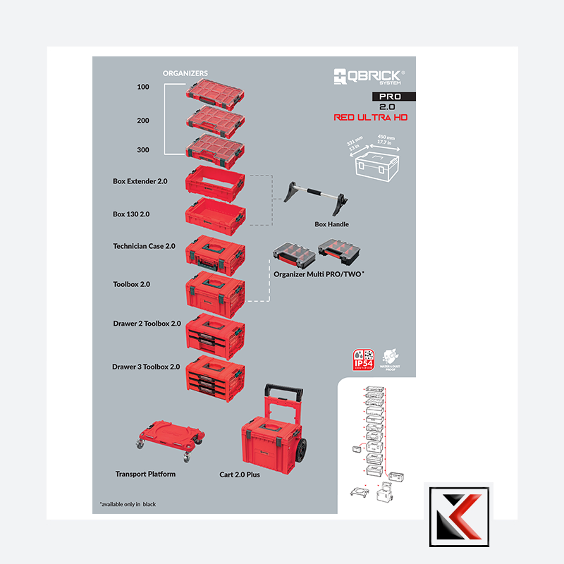 Qbrick System PRO Technician Case 2.0 RED Ultra HD Custom