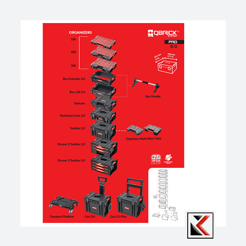 Qbrick System PRO 2.0 Drawer 3 toolbox basic