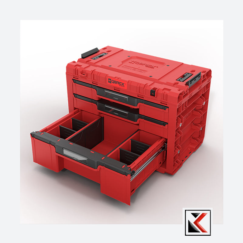 Qbrick System PRIME Drawer 3 Toolbox Expert Red Ultra HD
