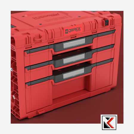 Qbrick System PRIME Drawer 3 Toolbox Expert Red Ultra HD