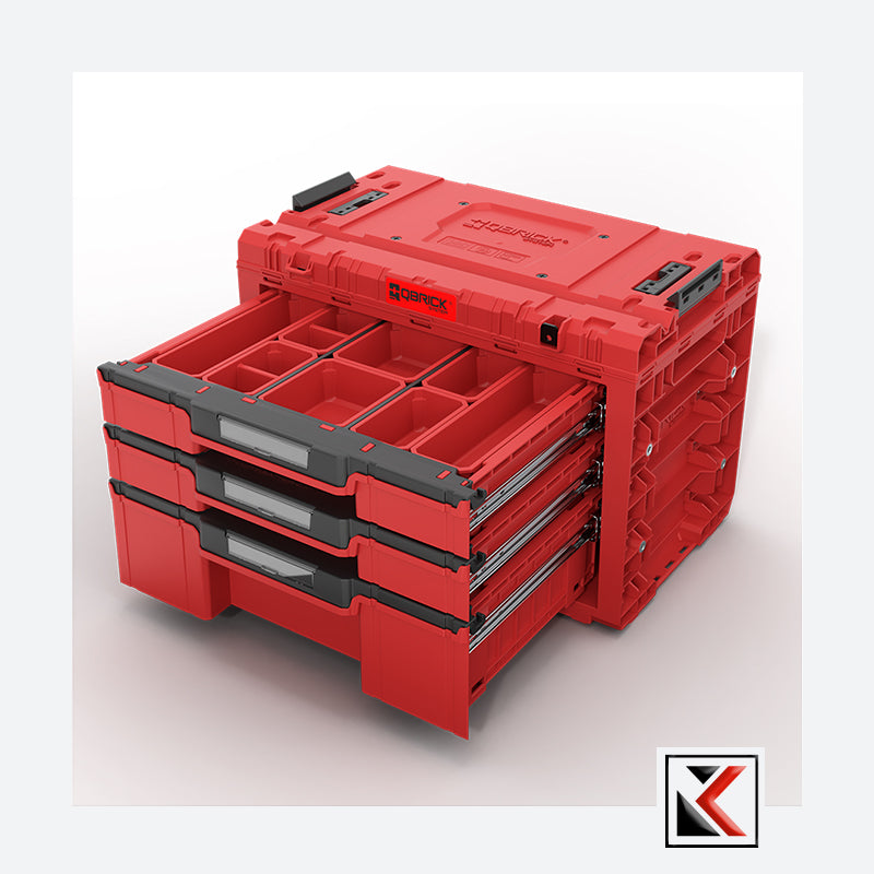 Qbrick System PRIME Drawer 3 Toolbox Expert Red Ultra HD