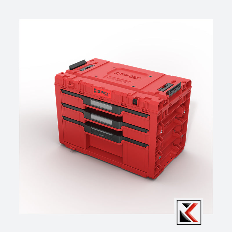 Qbrick System PRIME Drawer 3 Toolbox Expert Red Ultra HD