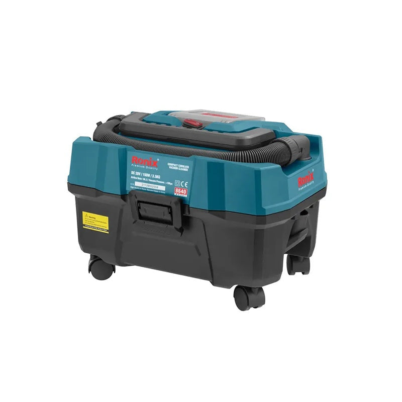 Ronix 8640 compacte snoerloze stofzuiger 15L