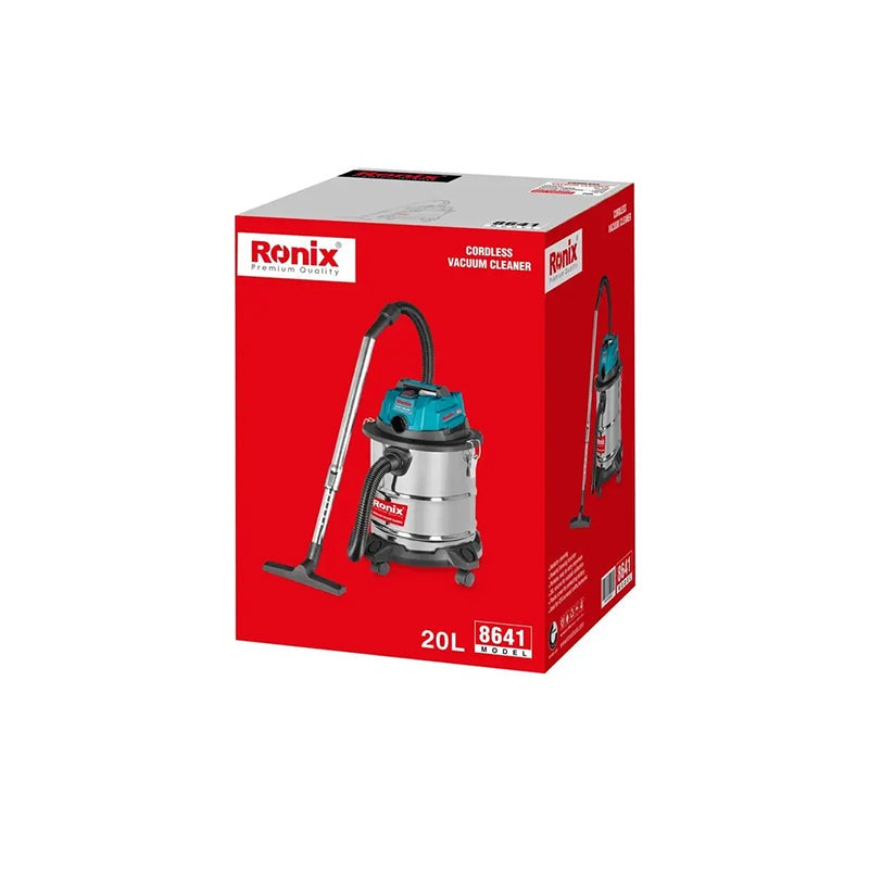 Ronix 8641 compacte snoerloze stofzuiger 20L