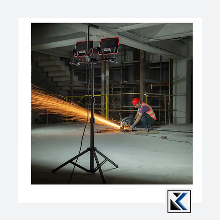 Ronix Dubbele LED-werklamp met statief 50W