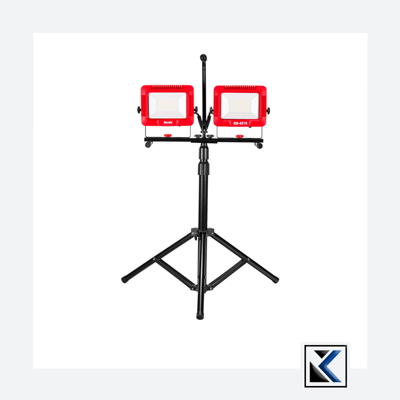 Ronix Dubbele LED-werklamp met statief 50W