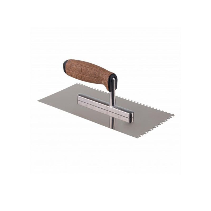 Rvs lijmspaan aluminium voet 270 mm 10 tand kurk handvat