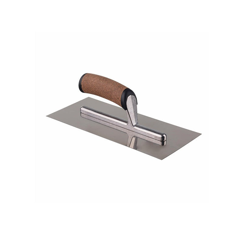 Rvs raapspaan met aluminium voet 400 mm kurk handvat