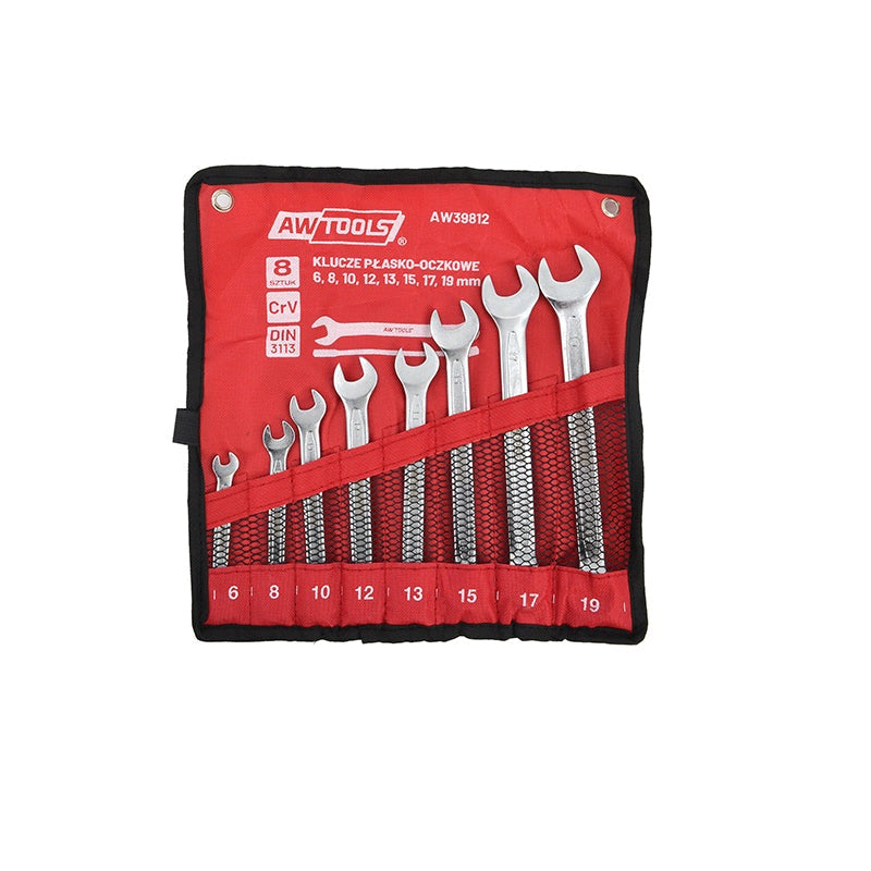 8 delige combinatiesleutels 6-19 mm