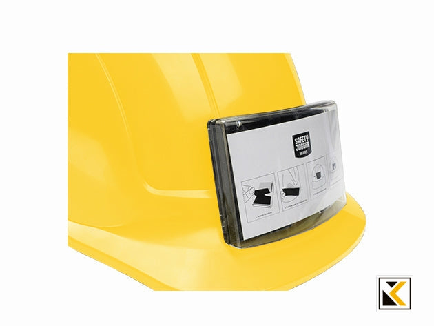 Helmbadgehouder met zelfklevende klittenbandbevestiging