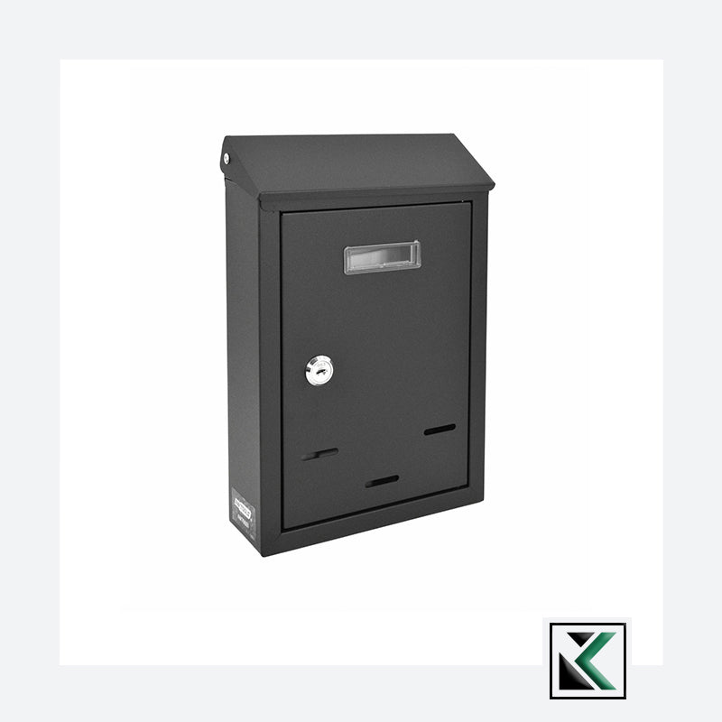 Schuine metalen muurbrievenbus 01 / 300x200x65mm