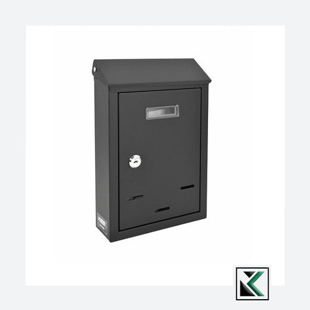 Schuine metalen muurbrievenbus 05 / 300x230x85mm