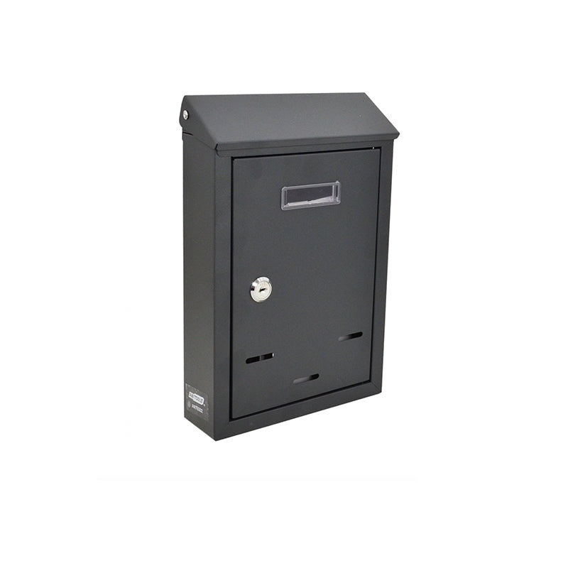 Schuine metalen muurbrievenbus 06 300x230x85mm